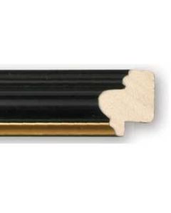 BLACK WITH GOLD LINE